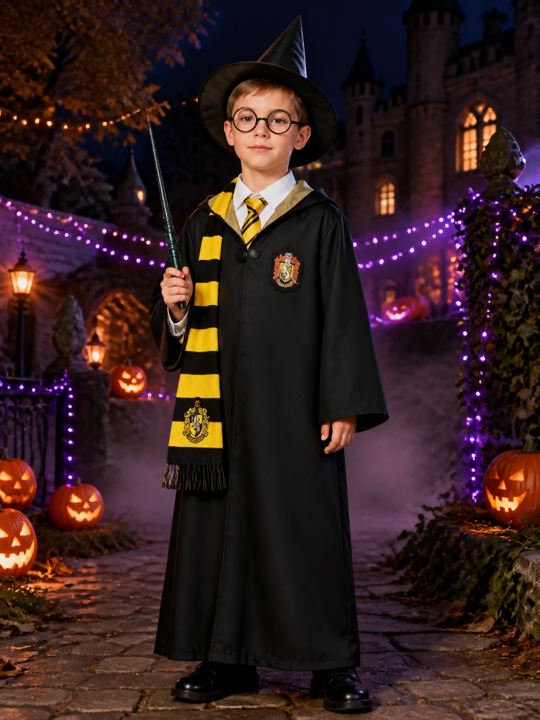Harry Potter Hufflepuff Hooded Cloak for Cosplay