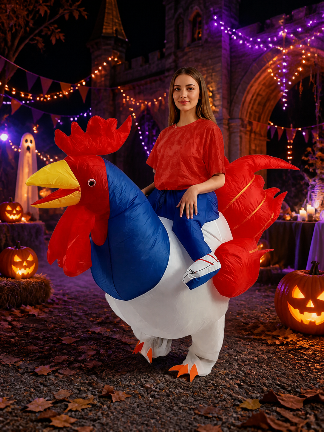 Adult Rooster Inflatable Costume for Halloween Party Costumes detail 2