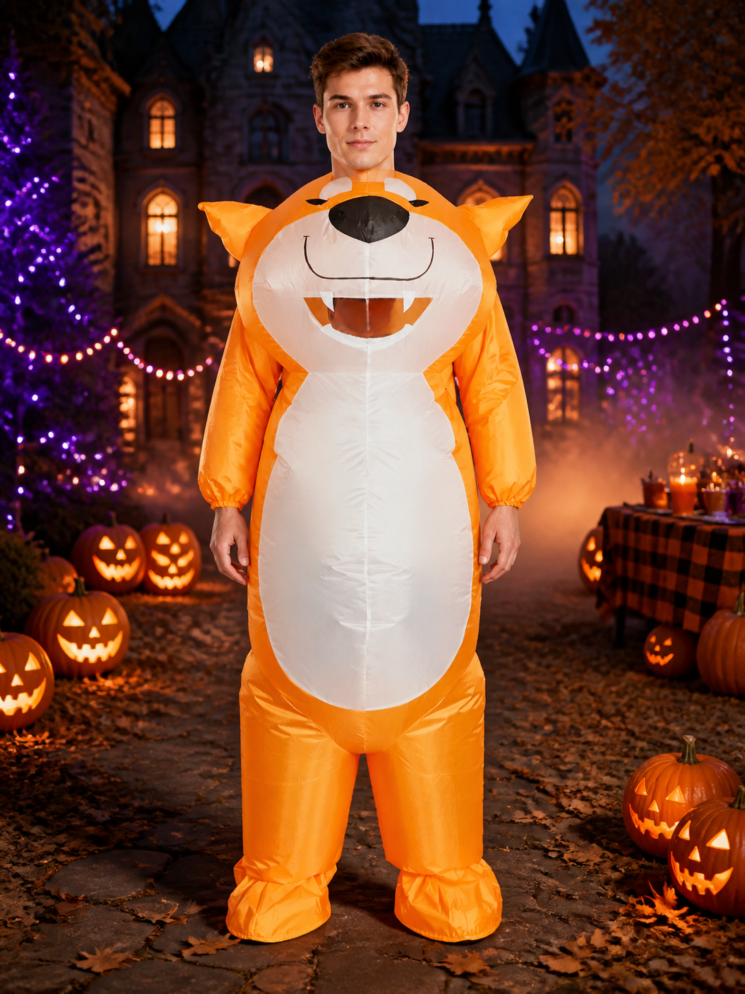 Inflatable Dog Costume, Funny Animal Halloween Jumpsuit Costumes detail 2