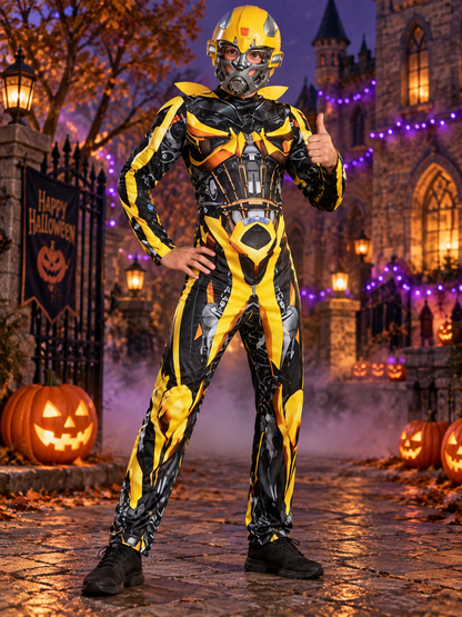 Kids' Robot Carnival Costume, Yellow, with Mask