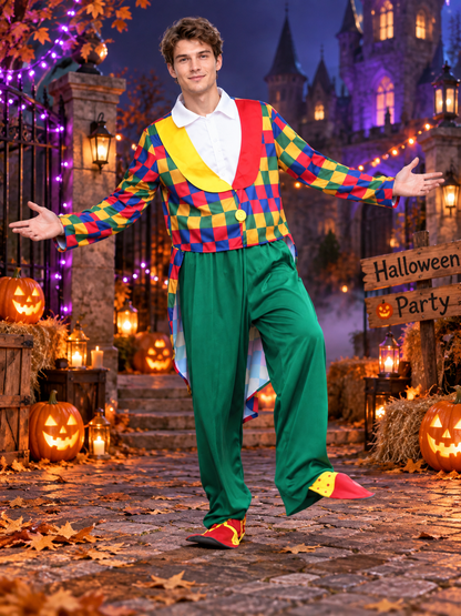 Adult Clown Costume, 3 Pieces