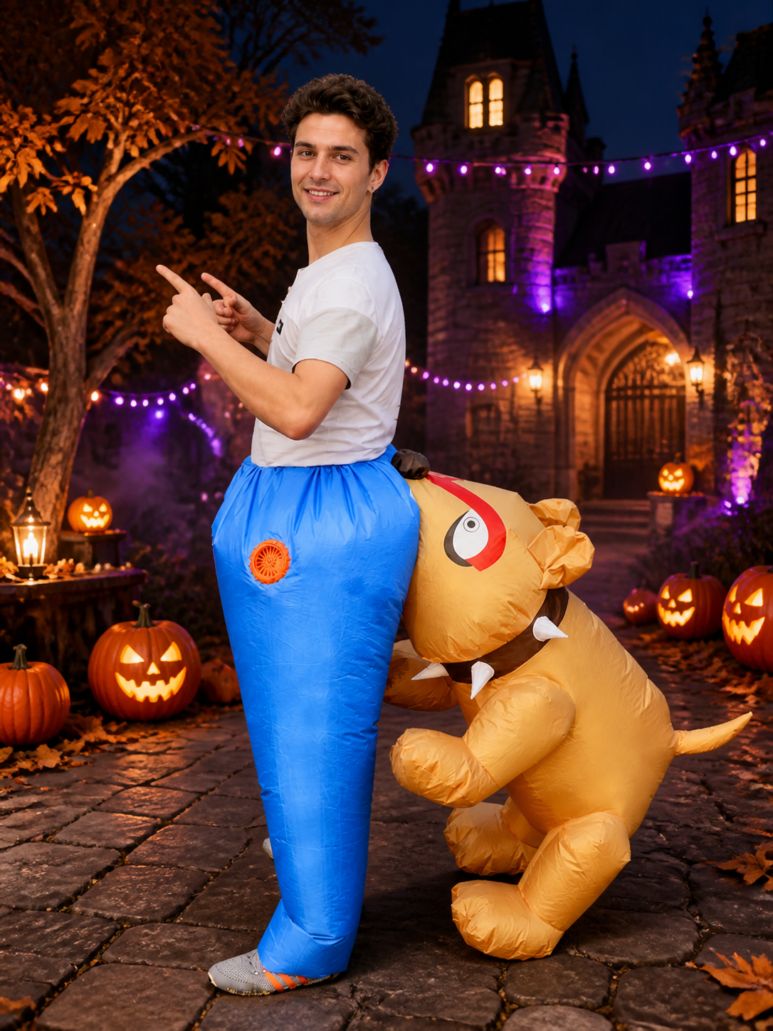 Inflatable Dinosaur Costume for Adults, Funny Halloween Party Outfit Costumes detail 2
