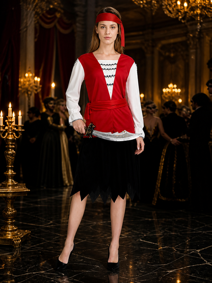 Halloween Pirate Costume with Skirt Costumes detail
