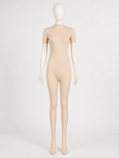Unisex Flesh Color Hooded Bodysuit Costume, Full Coverage Zentai Suit for Kids Costumes detail