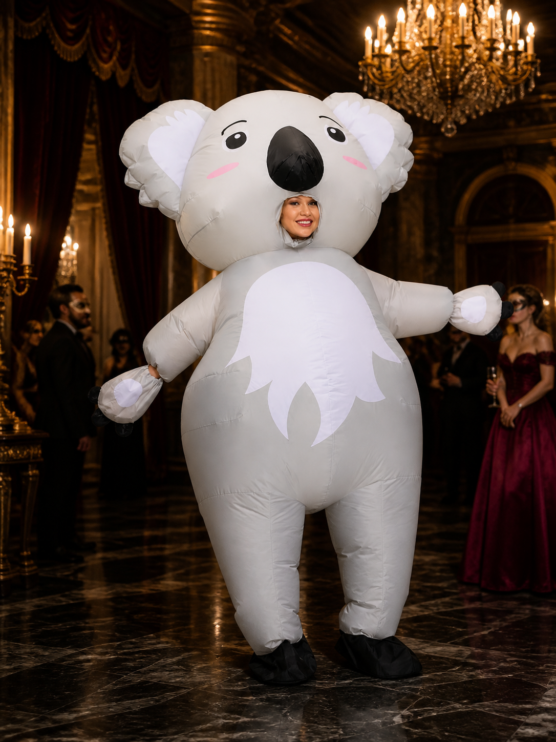 Koala Inflatable Costume, Funny Halloween Animal Onesie Costumes detail