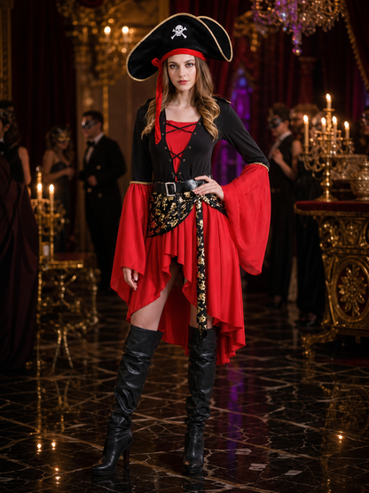 3-Piece Pirate Costume for Halloween Costumes detail