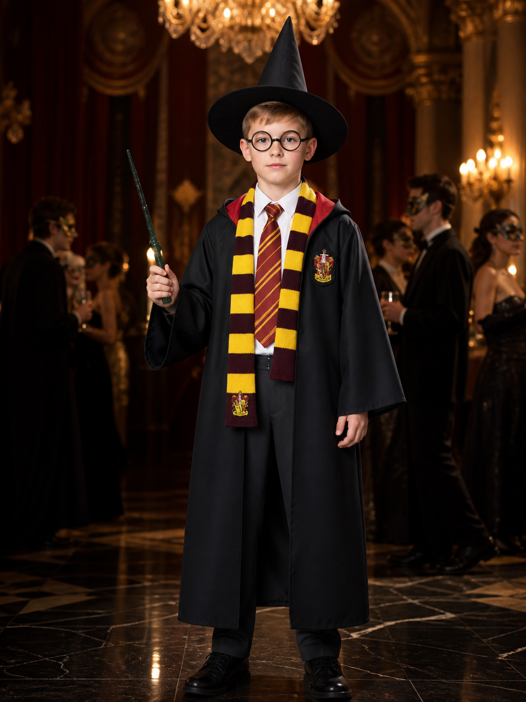 Hooded Wizard Robe for Cosplay and Performances