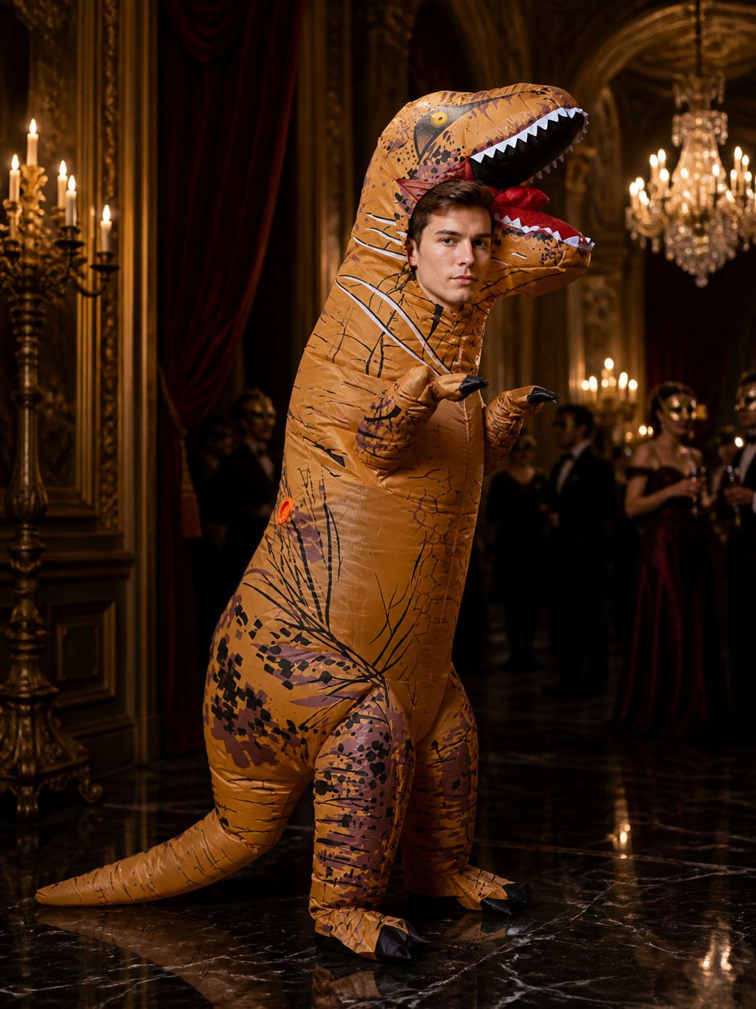 Inflatable T-Rex Dinosaur Costume, Funny Halloween Outfit for Adults and Costumes detail