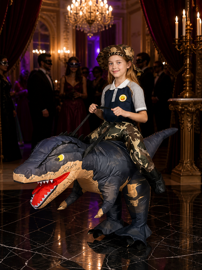Ride-On Inflatable Dinosaur Costume With Camouflage Print Costumes detail