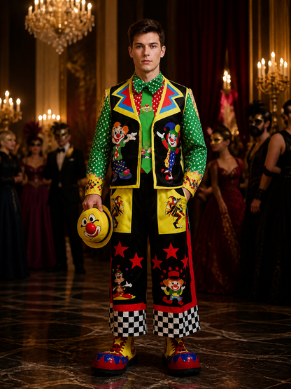 Clown Costume Jumpsuit for Masquerades, Stage Performances, and Cosplay Costumes detail