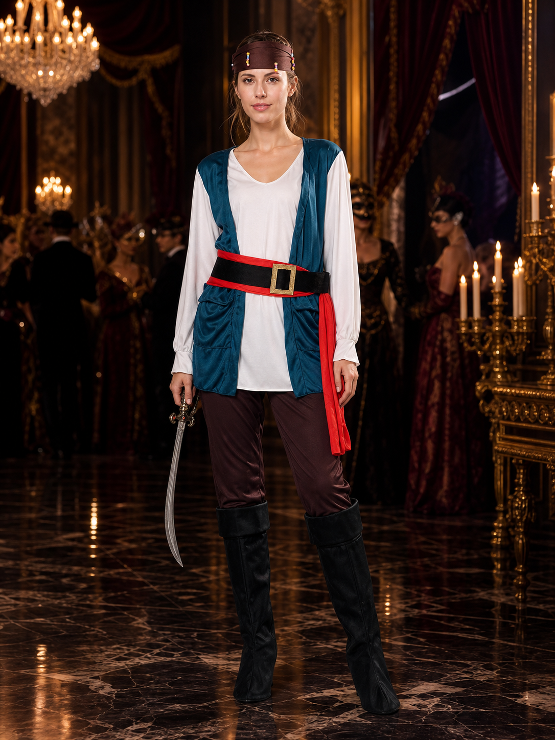 Scandinavian Layered Pirate Costume for Halloween Costumes detail