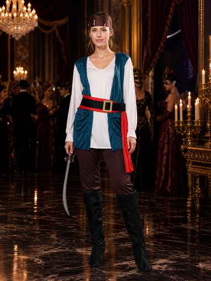 Scandinavian Layered Pirate Costume for Halloween Costumes detail