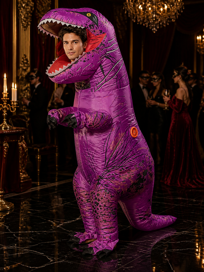 Purple Dinosaur Inflatable Costume for Adults and Kids - Halloween Cosplay Costumes detail