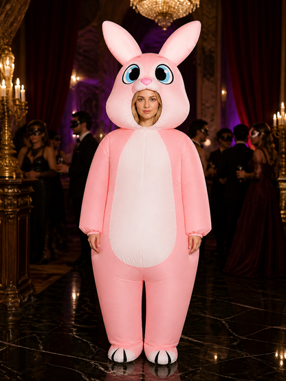 Pink Rabbit Inflatable Costume, Cute Halloween Party Outfit Costumes detail