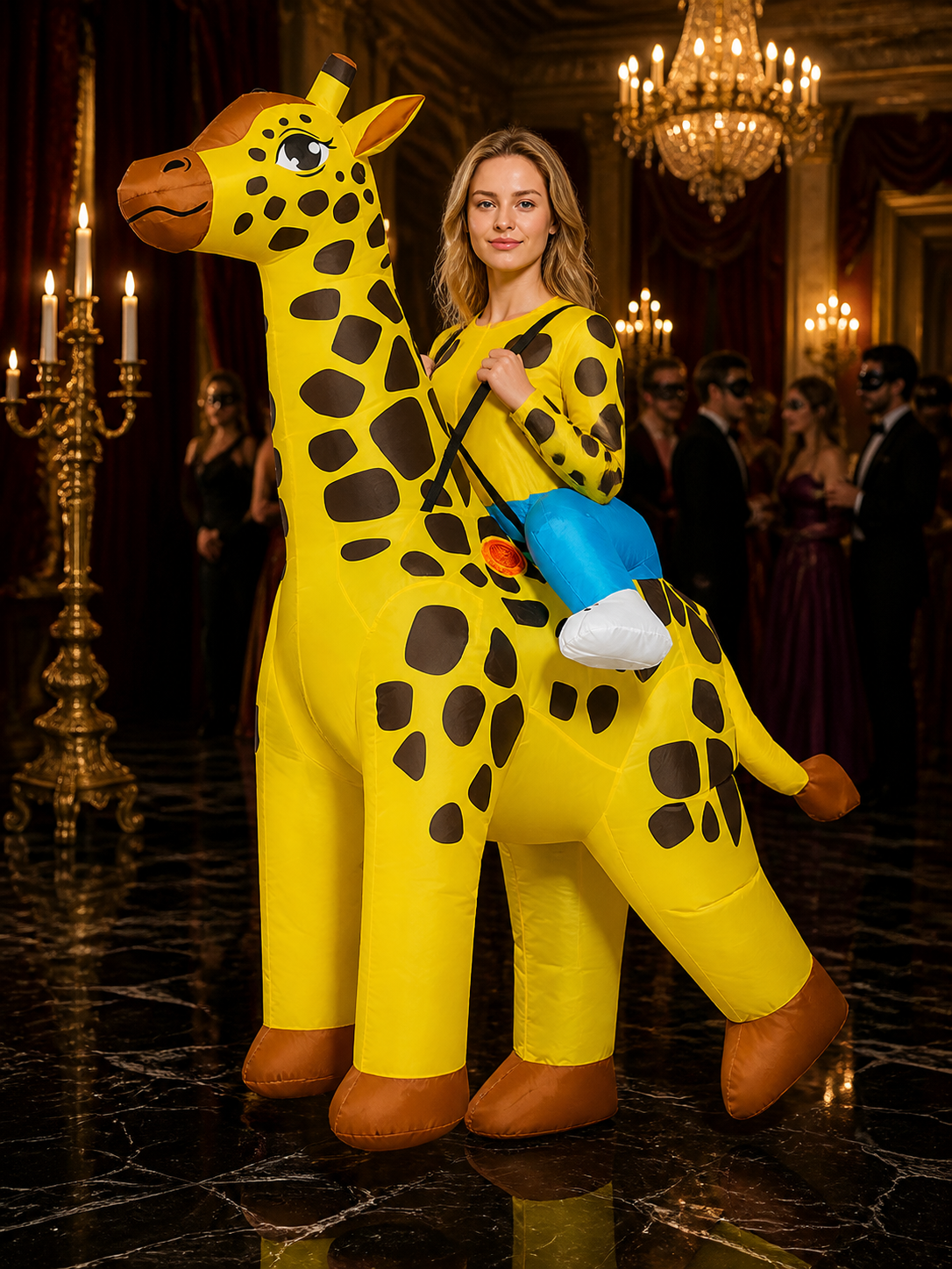 Giraffe Inflatable Costume, Funny Halloween Outfit Costumes detail