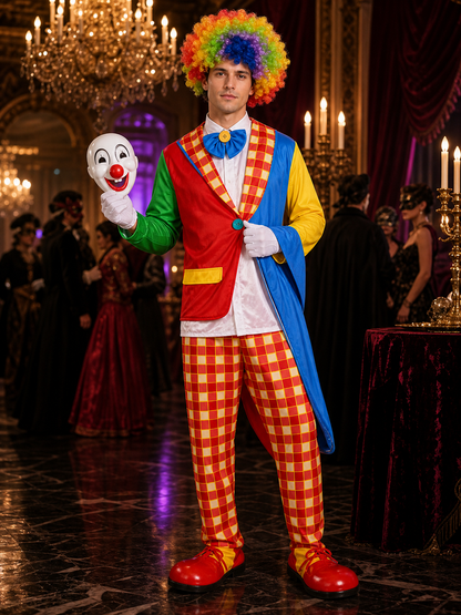 Clown Carnival Costume in Circus Style for Cosplay Costumes detail
