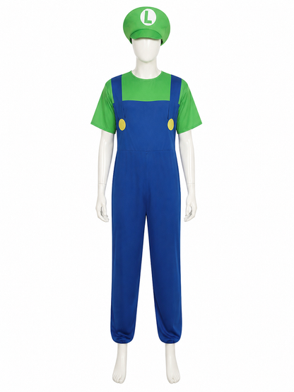Luigi Carnival Costume, Cosplay Jumpsuit Costumes detail