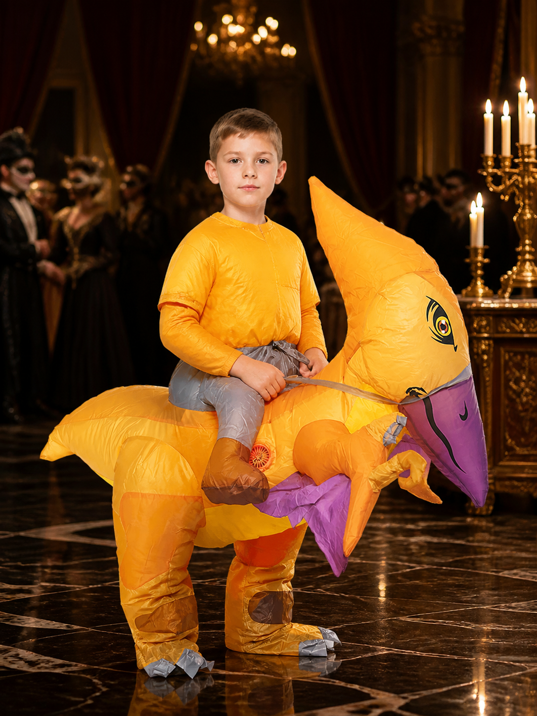 Inflatable Pterodactyl Costume With Wings, Tail & Claws - Funny Halloween Party Costumes detail