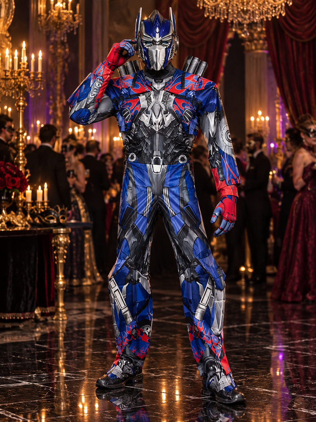 Kids' Robot Carnival Costume with Mask and Gloves