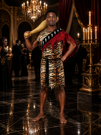 Tiger-Print Chief Jumpsuit Costume for Cosplay Costumes detail