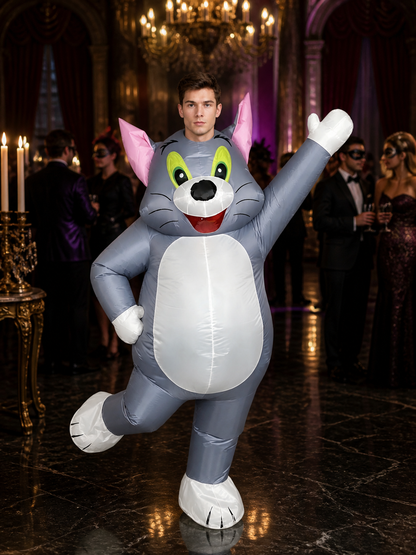 Cartoon Cat Inflatable Costume for Halloween Christmas, Funny Cosplay Outfit Costumes detail