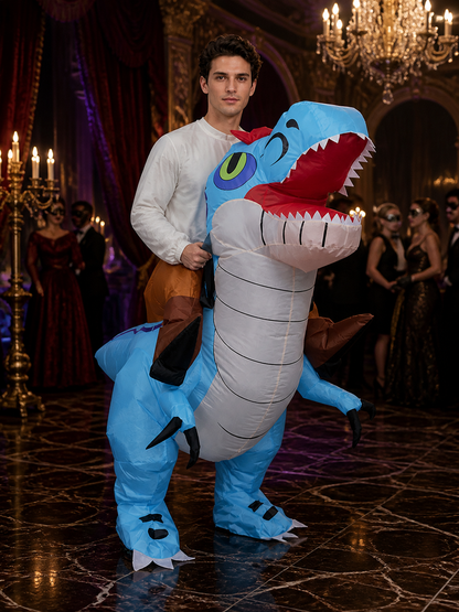 Inflatable Dinosaur Jumpsuit Costume, Full-Body Halloween Performance Outfit Costumes detail