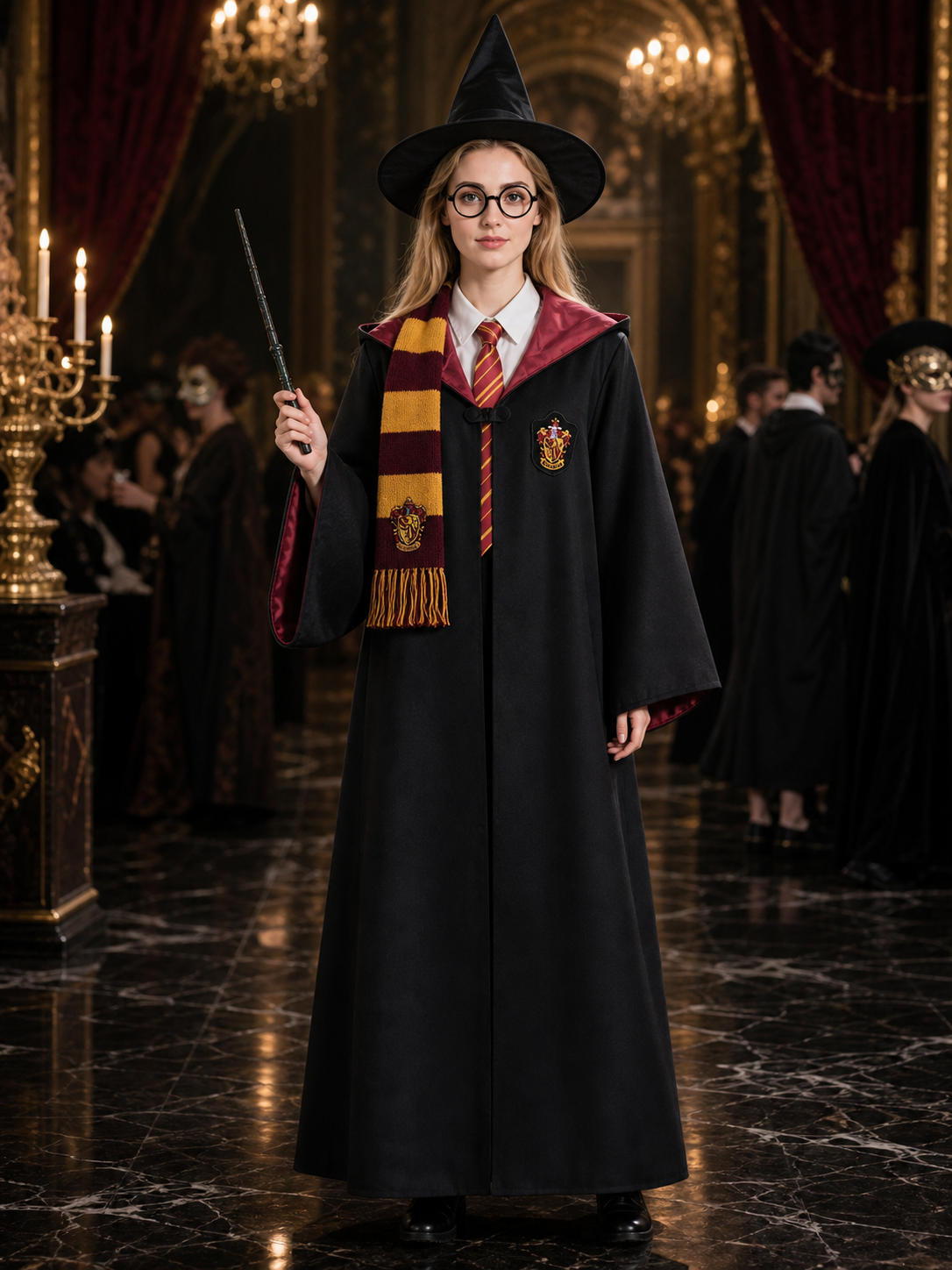 Gryffindor Wizard Robe for Cosplay and Performances Costumes detail