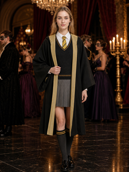 Hufflepuff Hooded Robe for Role-Playing Games and Halloween Costumes detail