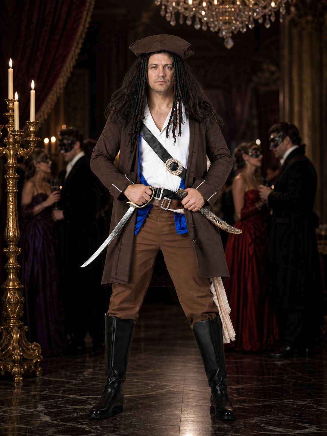 Pirate Costume in a Pirates of the Caribbean Style for Masquerades