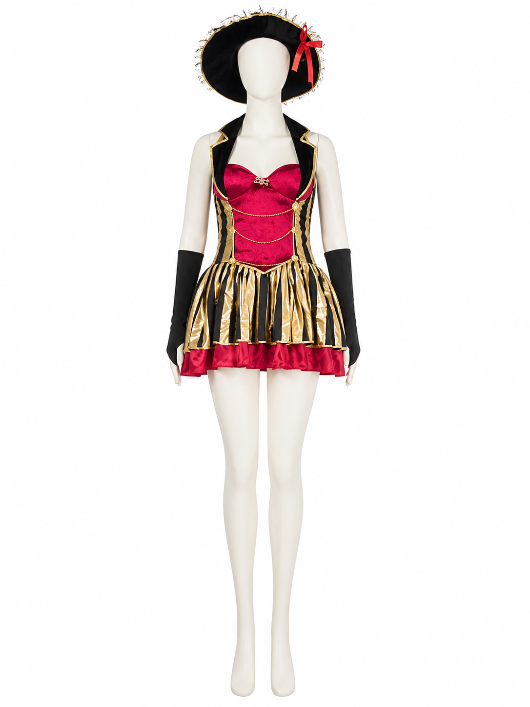 Pirate Costume with Bandeau Top and Flared Skirt for Cosplay Costumes detail