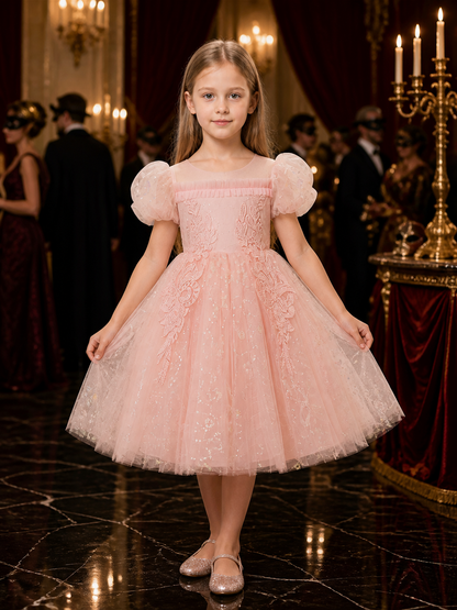 Toddler Girls' Sequined Embroidered Tulle Princess Dress Costume Dresses detail