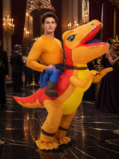 Inflatable Dinosaur Costume for Adults, Funny T-Rex Party Outfit Costumes detail