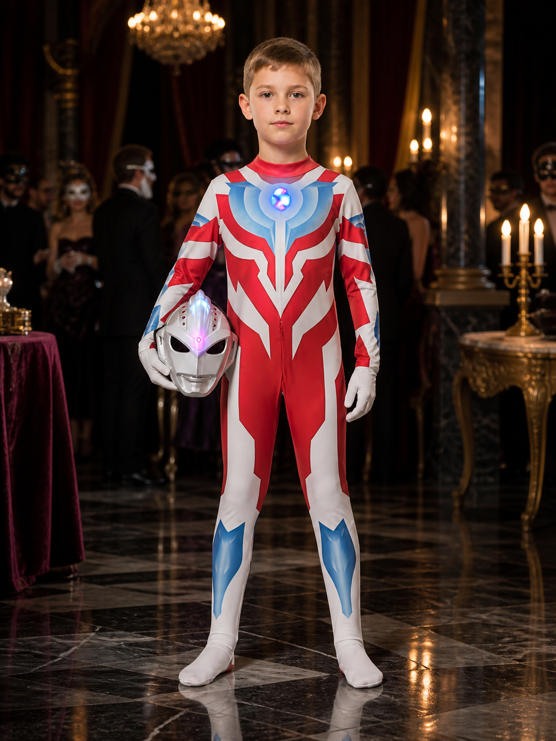 Light-Up Ultraman Galaxy Jumpsuit Costume Cosplay Costumes detail