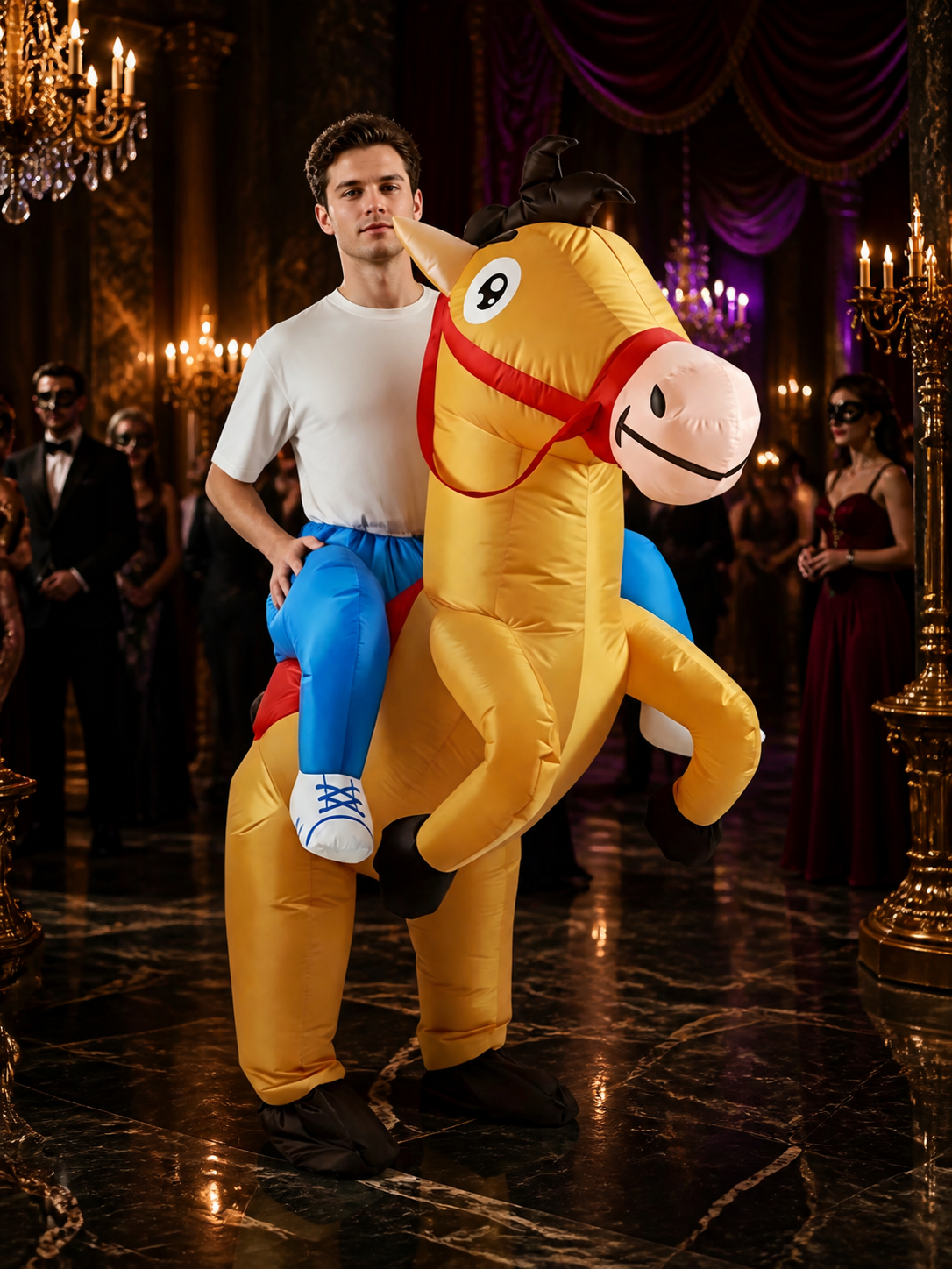 Inflatable Horse Costume for Kids and Adults, Funny Halloween Party Outfit Costumes detail