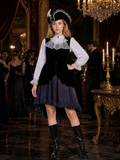 Retro-Style Pirate Costume Set for Halloween Costumes detail