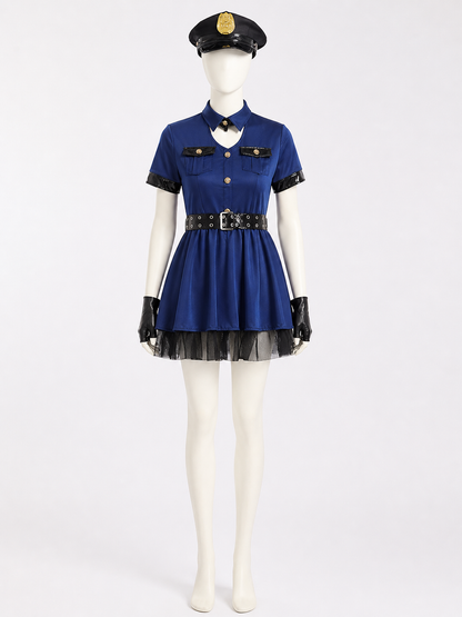 Women's Police Costume, Fitted Carnival Dress