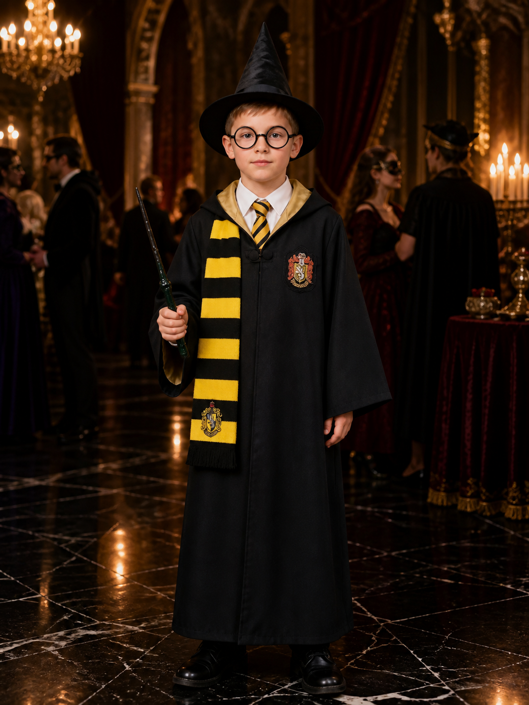 Harry Potter Hufflepuff Hooded Cloak for Cosplay