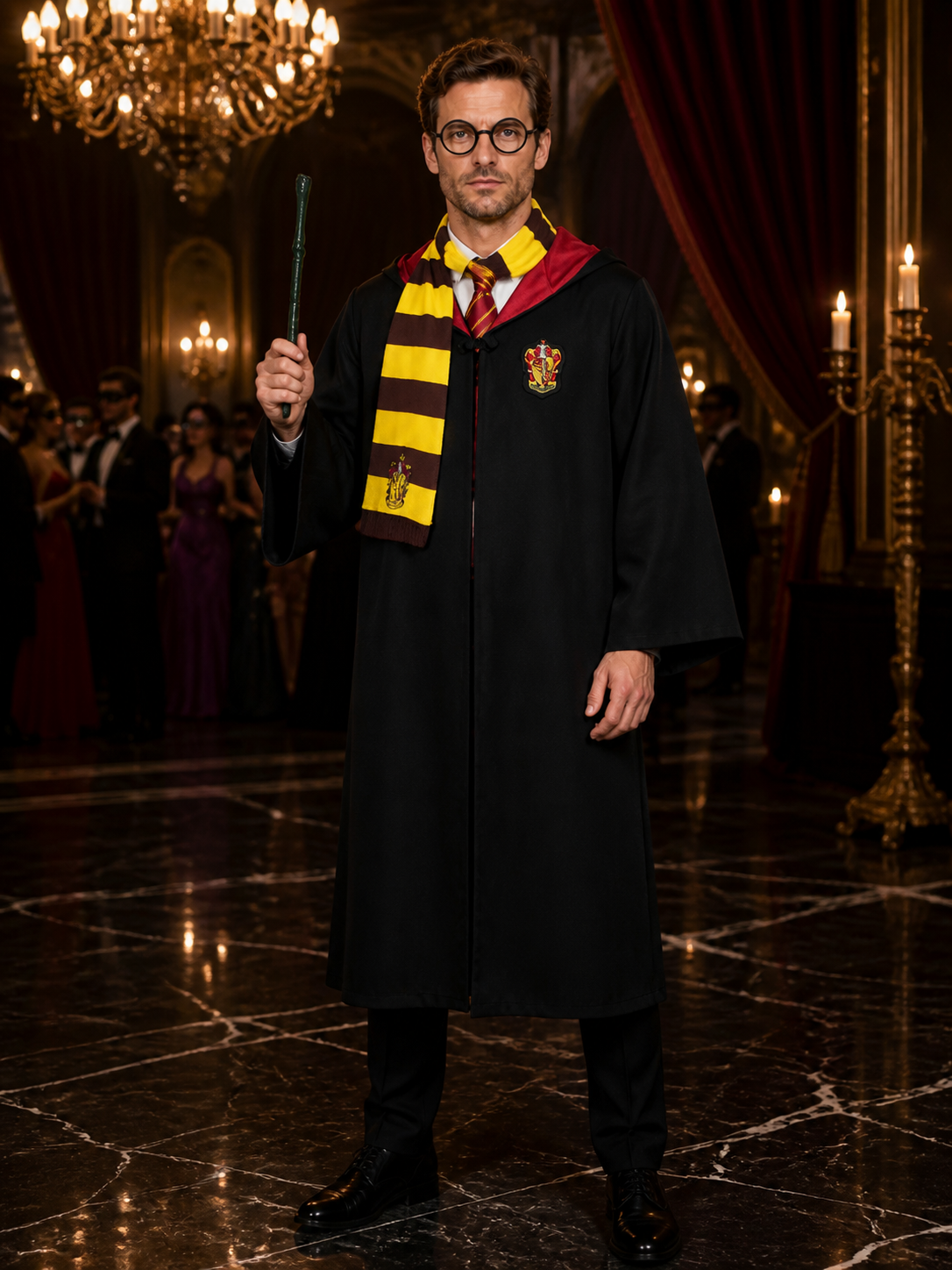 Gryffindor Wizard Costume, 5 Pieces, Cosplay Costumes detail