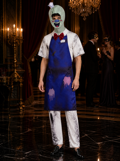 Rod Horror Ice Cream Monster Costume Set - Halloween Cosplay Bodysuit with Apron Costumes detail