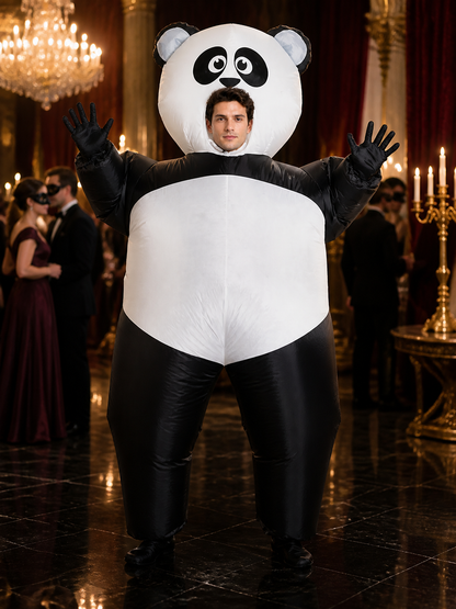 Unisex Panda Inflatable Costume, Funny Cartoon Animal Halloween Suit Costumes detail