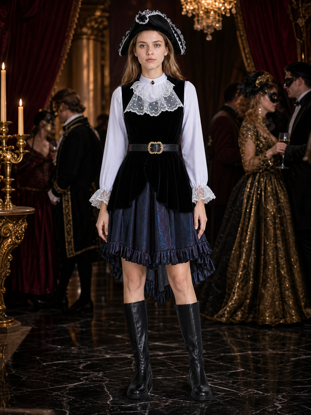 Victorian Pirate Carnival Costume for Cosplay