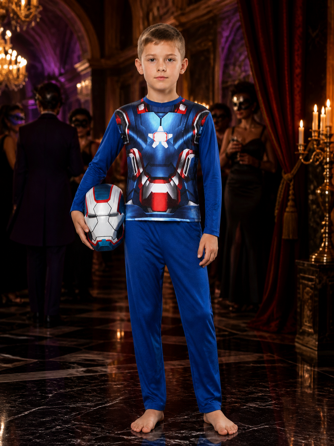 Iron Man Costume, Form-Fitting Cosplay Jumpsuit Costumes detail