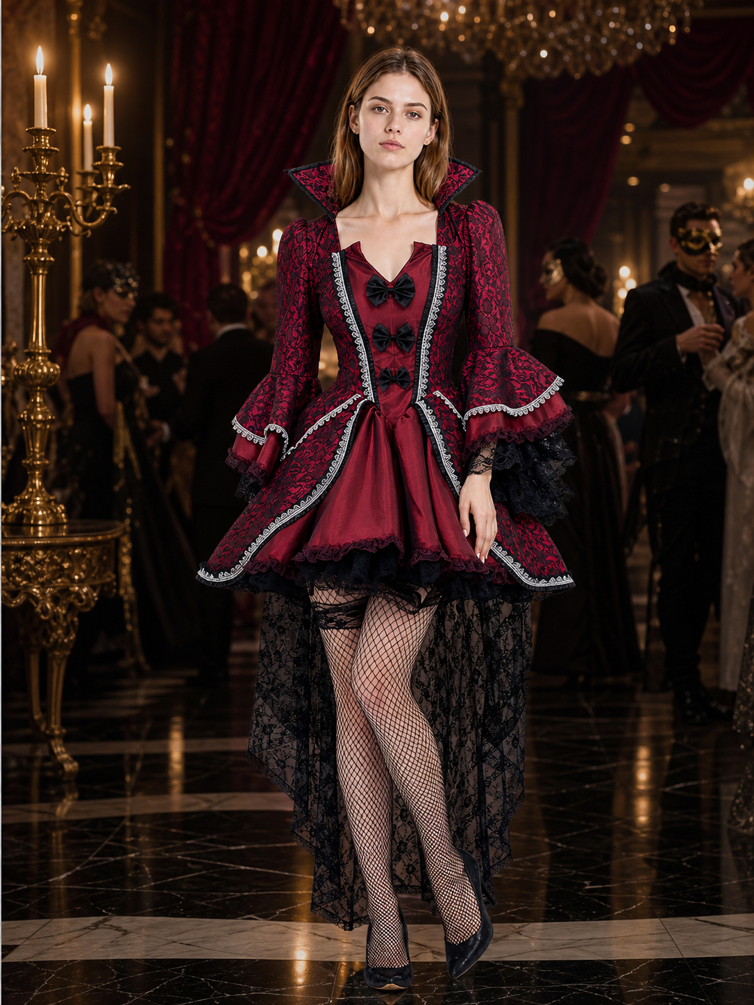 Women's Vampire Countess Costume for Halloween