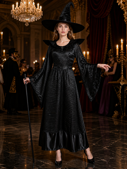 Witch Costume with Long Dress and Hat for Halloween Costume Dresses detail