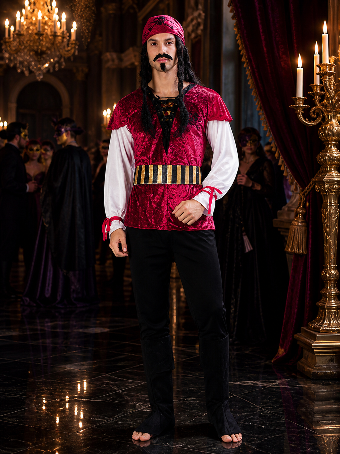 Pirate Costume with Bandana for Halloween Costumes detail
