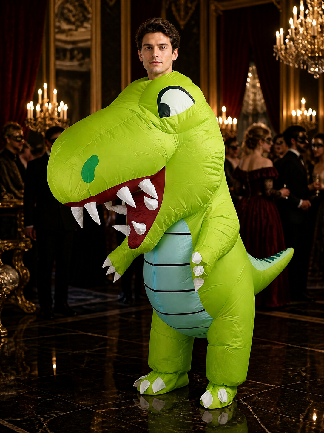 Funny Dinosaur Inflatable Costume for Halloween Christmas Party, Blow Up Suit Costumes detail