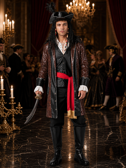 Retro-Style Pirate Costume for Cosplay and Halloween Costumes detail
