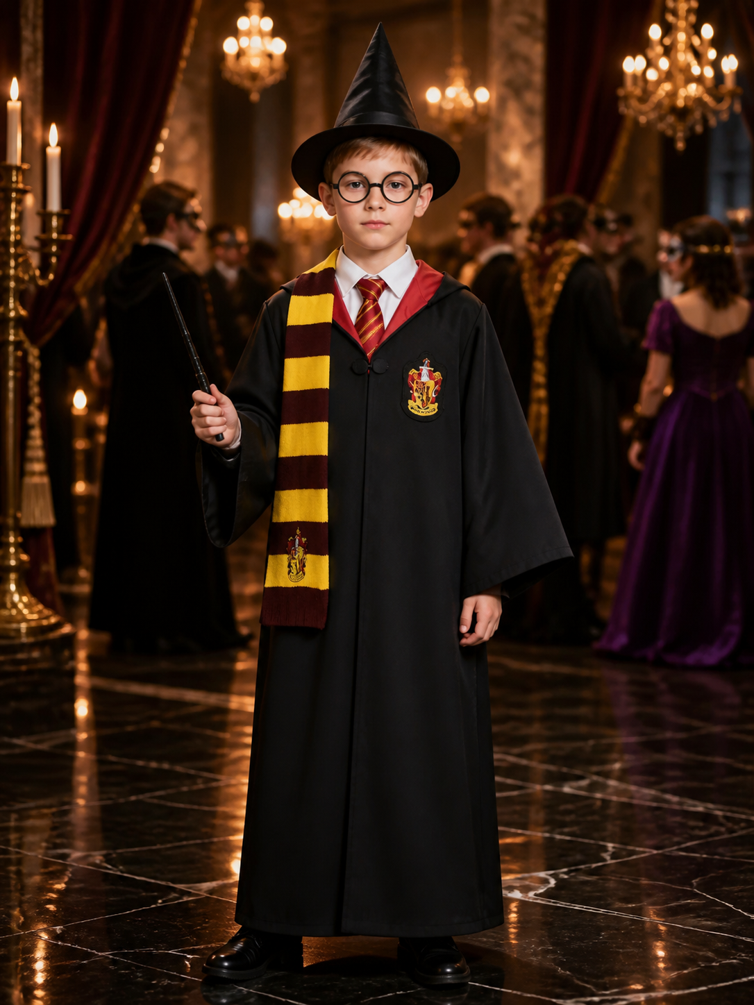 Harry Potter Gryffindor Hooded Robe for Cosplay Costumes detail