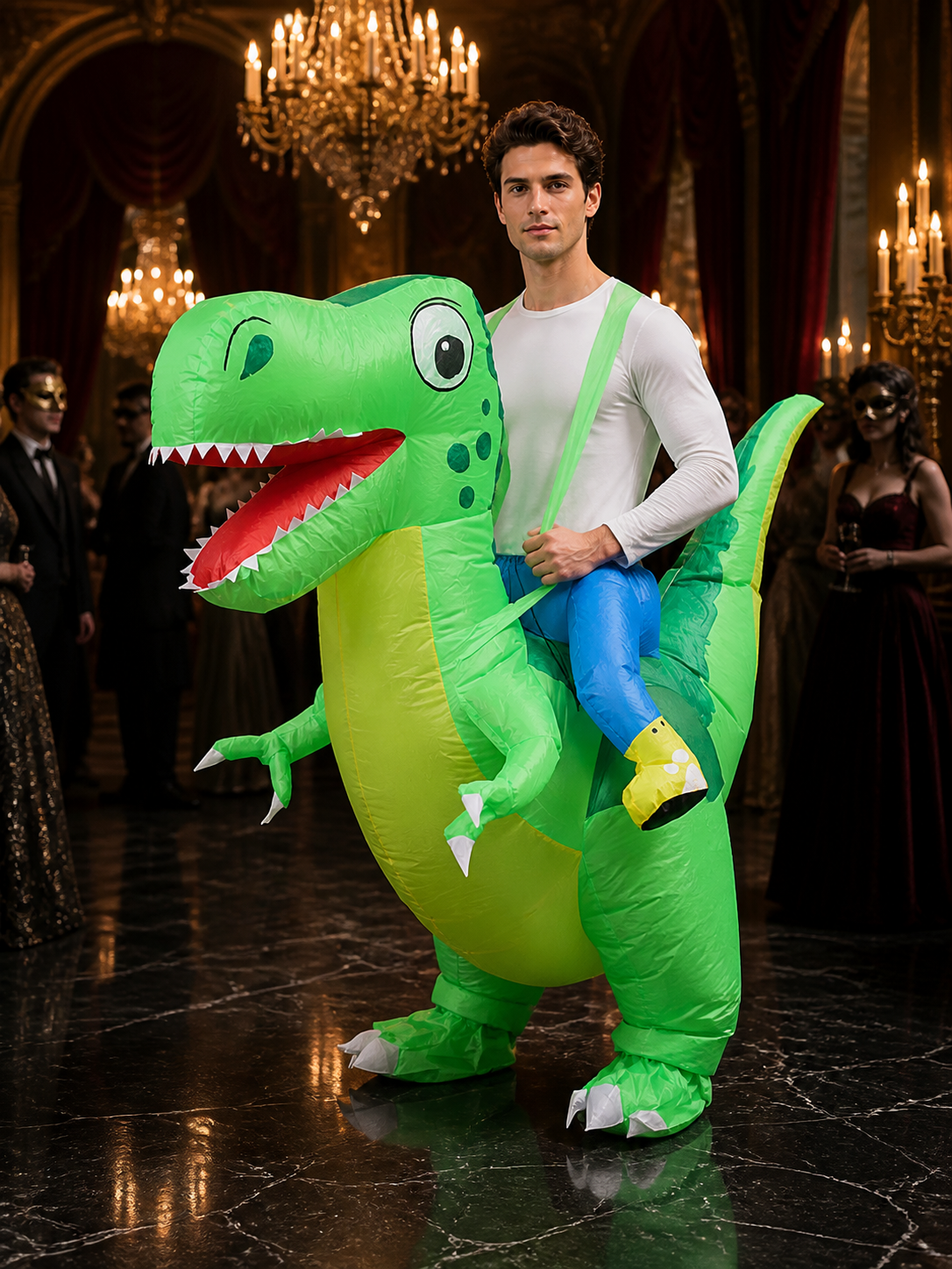 Customizable Inflatable Dinosaur Costume, Funny Cartoon Halloween Outfit for Costumes detail