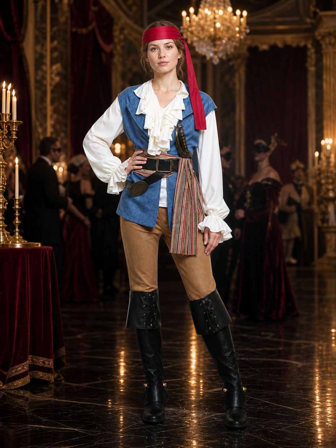 Classic Pirate Carnival Costume for Halloween